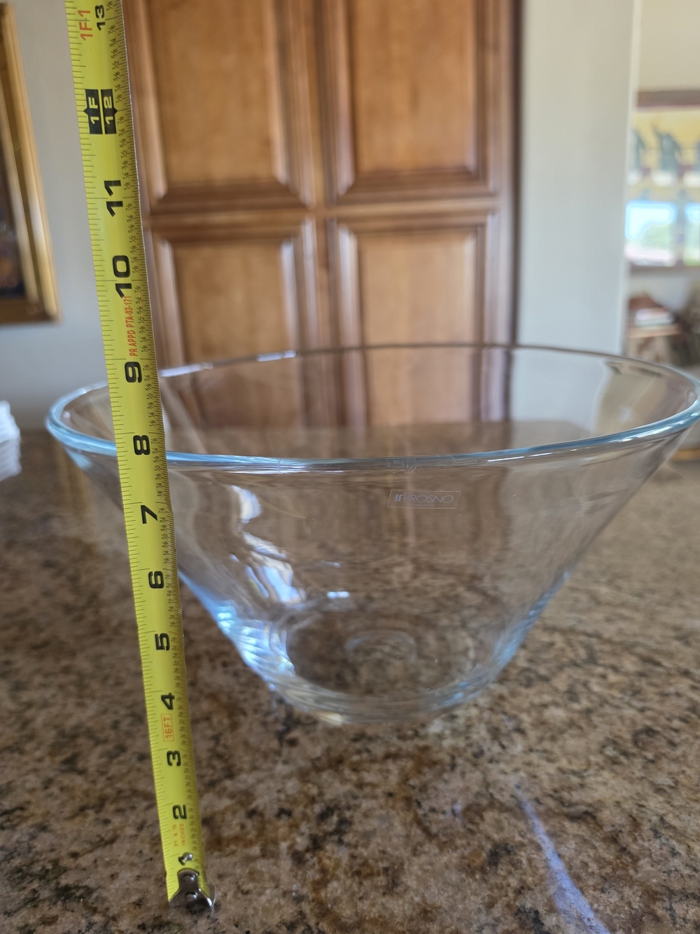 Krosno Poland Pottery Barn Montana Clear Glass Bowl Centerpiece NEW